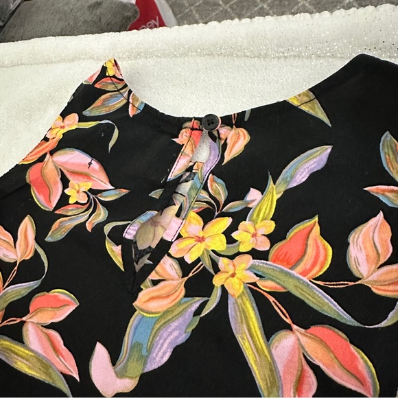 OLD NAVY Toddler Girls Black Flowered Sleeveless Swing Dress - Picture 6 of 7